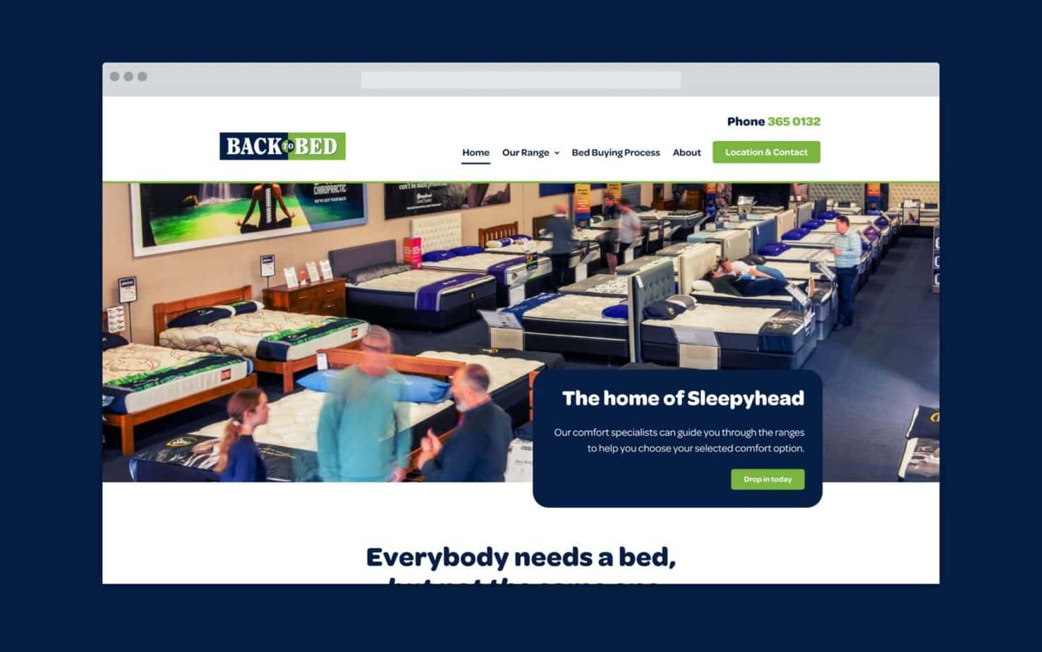 Back to Bed Retail Catalogue WordPress Website by Catchlight