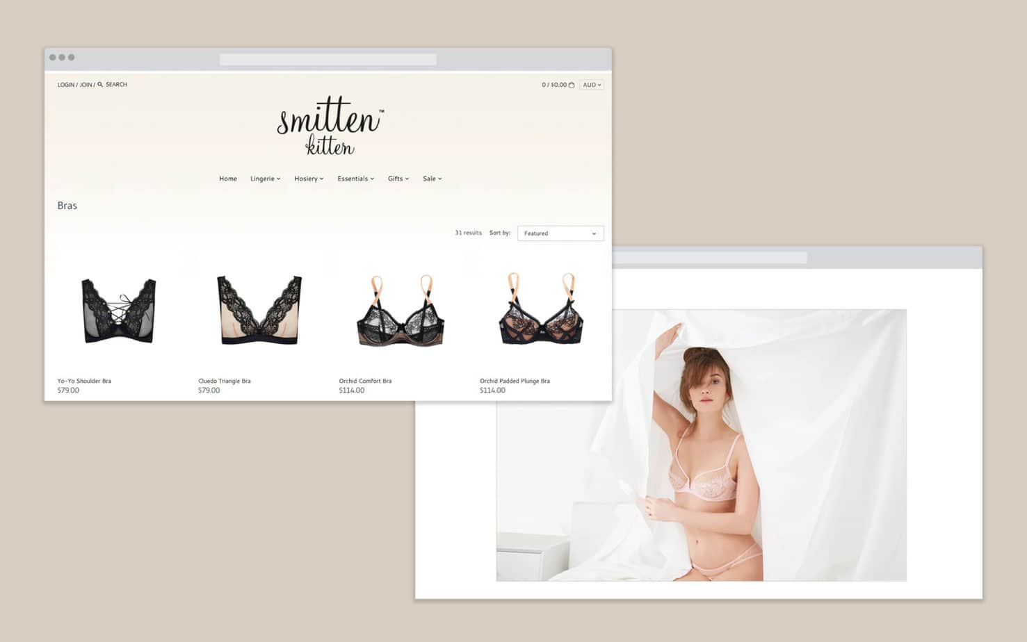 Smitten Kitten Online Fashion Store Internal Website pages