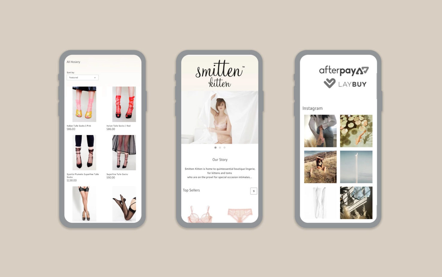 Smitten Kitten Online Fashion Store Mobile Website